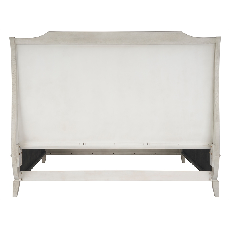 Universal Coalesce Silva Gray Oak Wood Sleigh King Bed