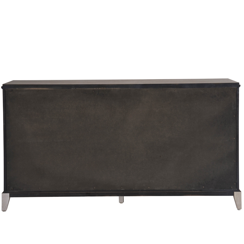 Universal Coalesce Nine Drawer Dresser in Gray Oak Wood