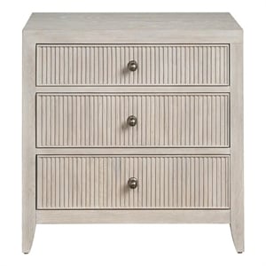 Universal Furniture Avaline Carmen Three Drawer Nightstand in Gray