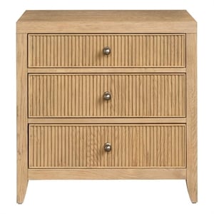 Universal Furniture Avaline Carmen Three Drawer Nightstand in Tan