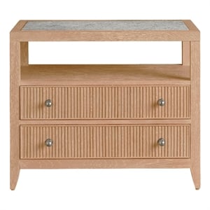 Universal Furniture Avaline Carmen Two Drawer Nightstand in Tan