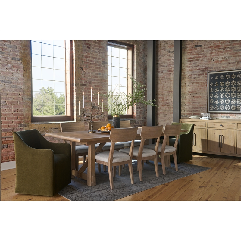 Universal Furniture Griffith Park Canyon Wood Back Side Chair (Set of 2) in Tan