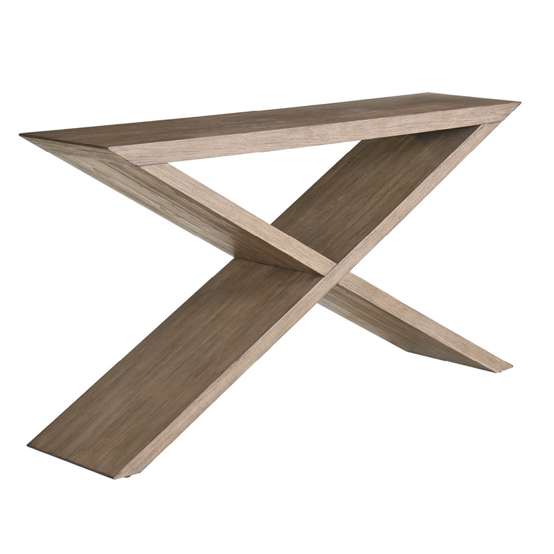 Universal Furniture Boulder Cross Console in Boulder Gray