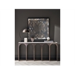 Universal Furniture Moda Console Table in White Banswara/Aged Satin Pewter