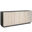 Universal Furniture Stone Credenza in Metal and White Travertine