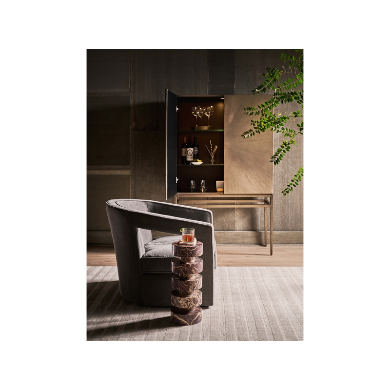 Universal Furniture Cerise Spot Table in Cherry Gold Marble