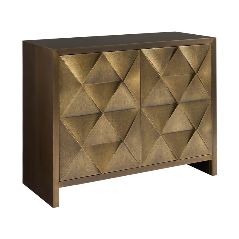 Universal Furniture Origami Hall Chest in Aged Gold
