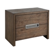 Universal Furniture Atlas Drawer Nightstand in Medium Brown Oak