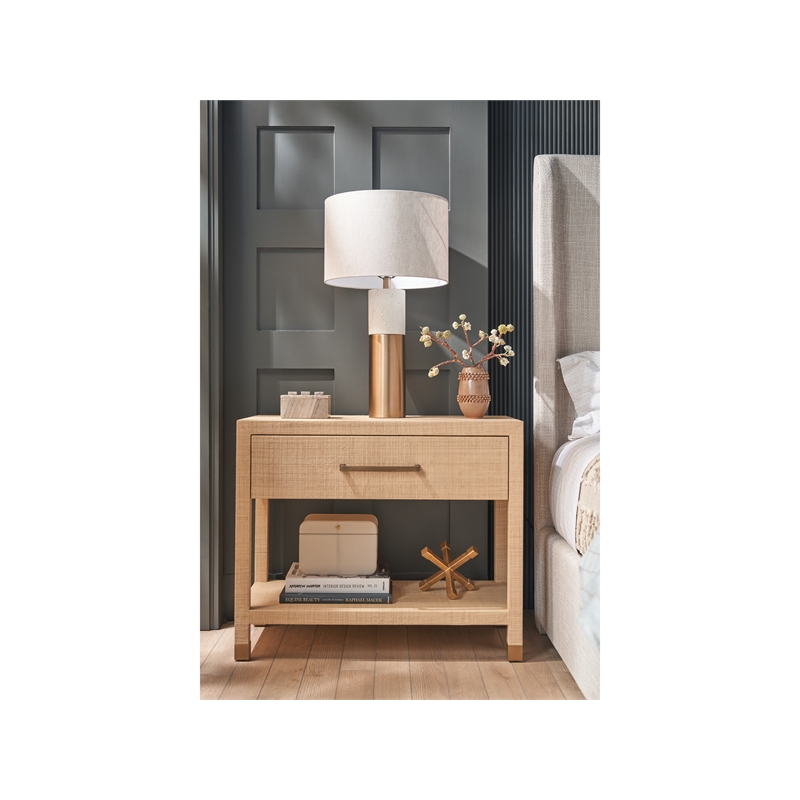 Universal Furniture Leah Nightstand in Sandy Linen