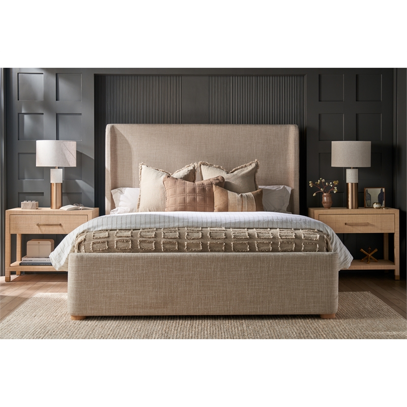 Universal Furniture Leah Nightstand in Sandy Linen