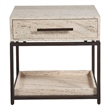 Universal Furniture Dove Nightstand in White Travertine