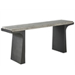 Universal Furniture Quill Console Table in White Travertine/Dark Bronze
