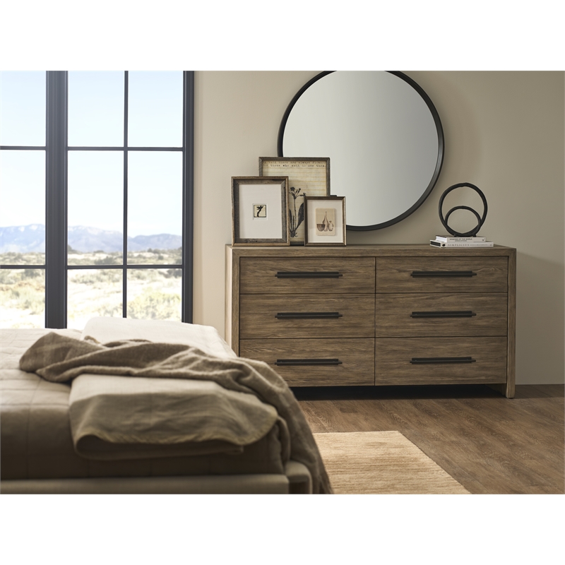 Universal Furniture Dwell Mirror in Smoked Bronze