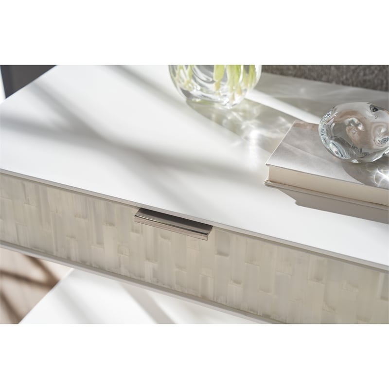Universal Furniture Ingrid Nightstand in Polished Nickel