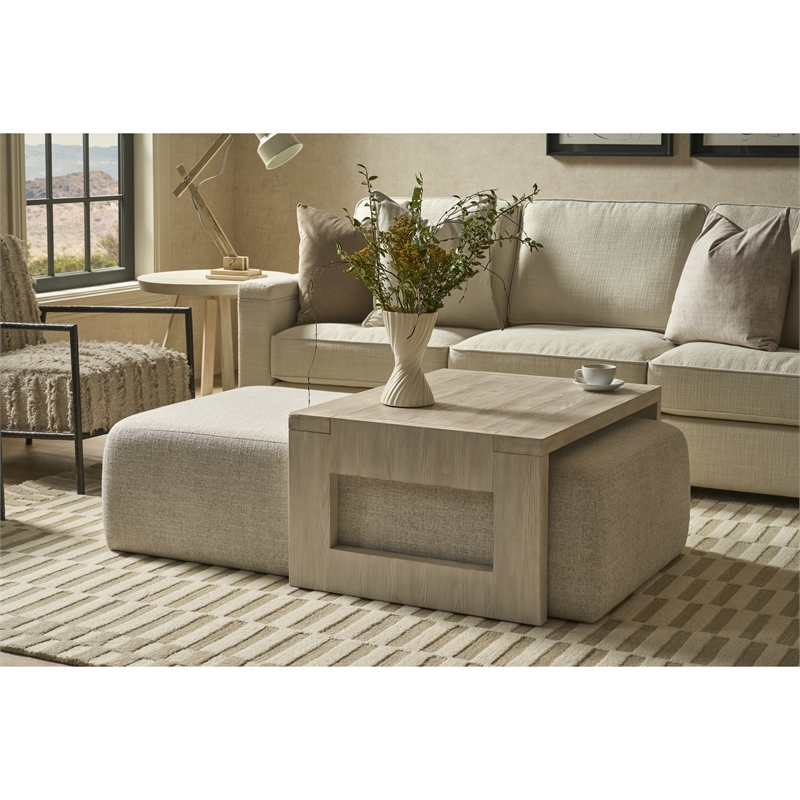 Universal Furniture River Rock Nesting Cocktail Ottoman in Smoke Bronze