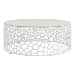 Universal Furniture Oasis Coral Cocktail Table in White