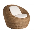 Universal Furniture Oasis Sea Pod Swivel Chair in Brown/Beige Natural Rattan