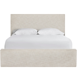 Universal Furniture Oasis Drift Upholstered King Bed in Natural Oak