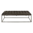 Universal Furniture Travers Cocktail Ottoman in Grey Leather