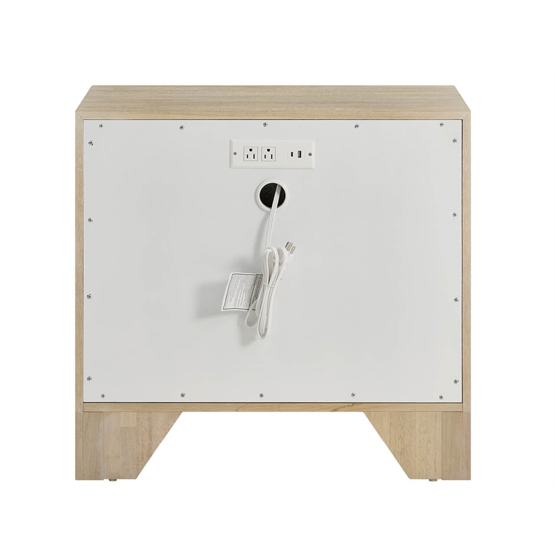 Universal Furniture Oasis Nightstand in Dockside Natural Tan Oak
