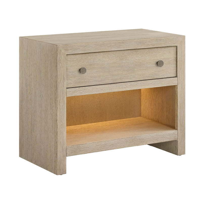 Universal Furniture Oasis Nightstand in Dockside Natural Tan Oak