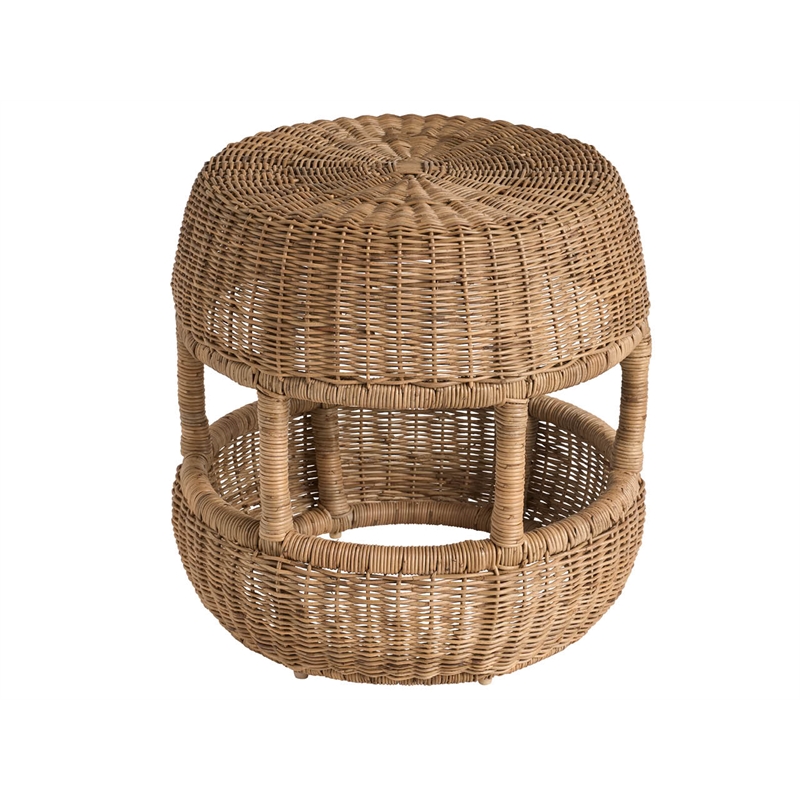 Universal Furniture Oasis Stool in Woven Slimit Brown