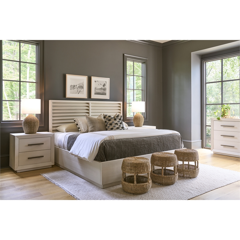 Universal Furniture Oasis Stool in Woven Slimit Brown