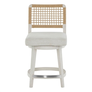 Universal Furniture Oasis Swivel Counter Stool in Shoreline White