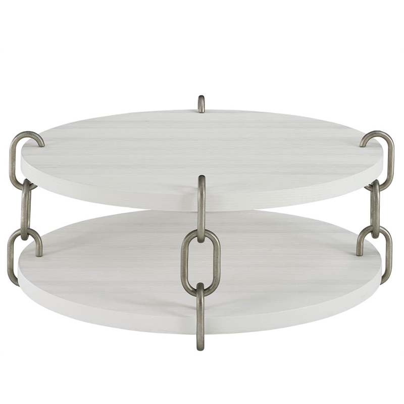 Universal Furniture Oasis Shoreline Cocktail Table in Shoreline White