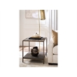 Universal Furniture Montclair Brindle End Table in Smoked Gold and Travertine