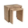 Universal Furniture Oasis Abaca Nesting Tables in Natural Tan