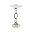 Universal Furniture Oasis Link Accent Table in White and Gray