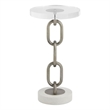 Universal Furniture Oasis Link Accent Table in White and Gray