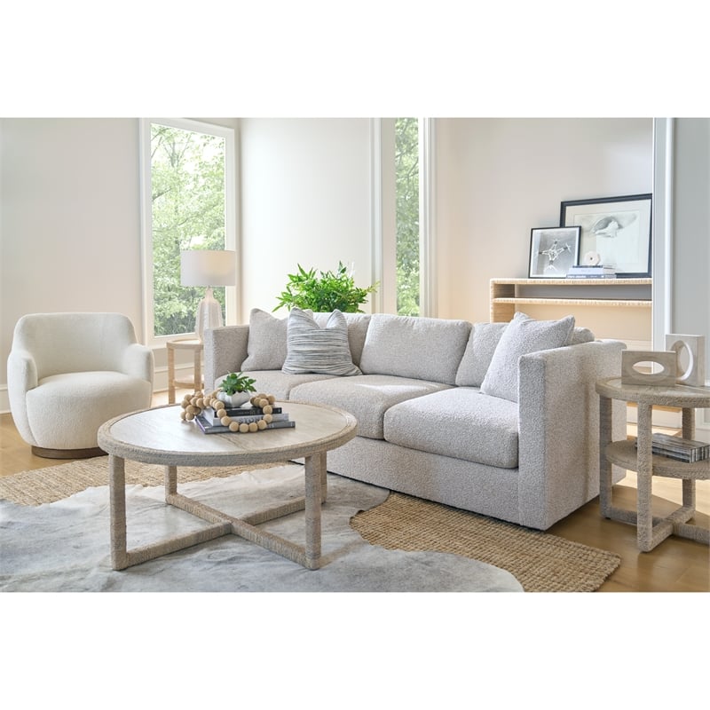 Universal Furniture Oasis Abaca Side Table in Natural Tan