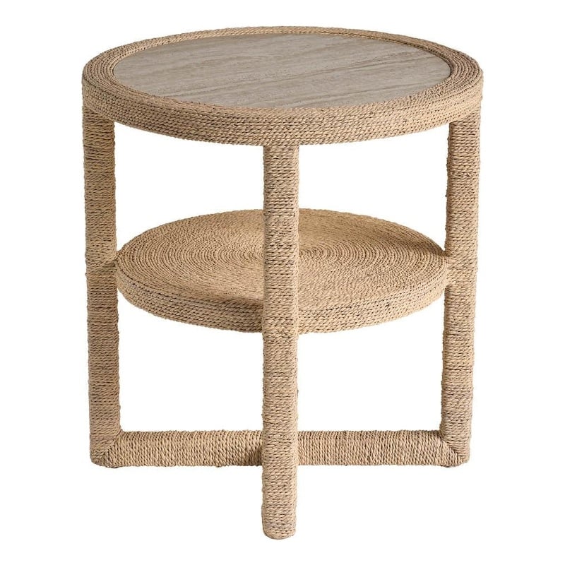 Universal Furniture Oasis Abaca Side Table in Natural Tan