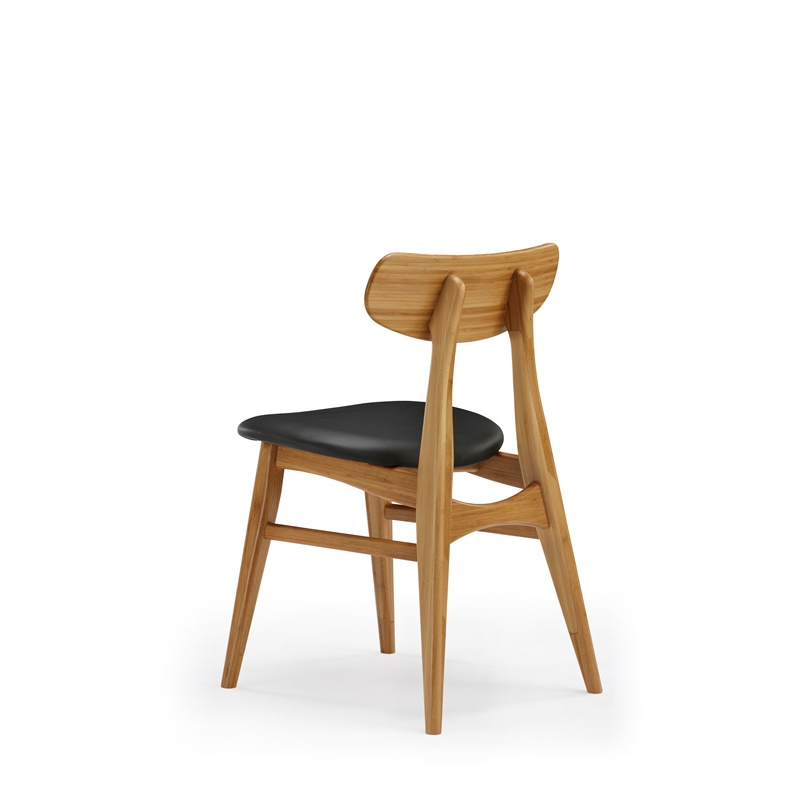 Bamax Coral Dining Chair With Leather Seat in Golden (Set of 2)