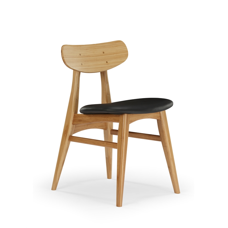 Bamax Coral Dining Chair With Leather Seat in Golden (Set of 2)