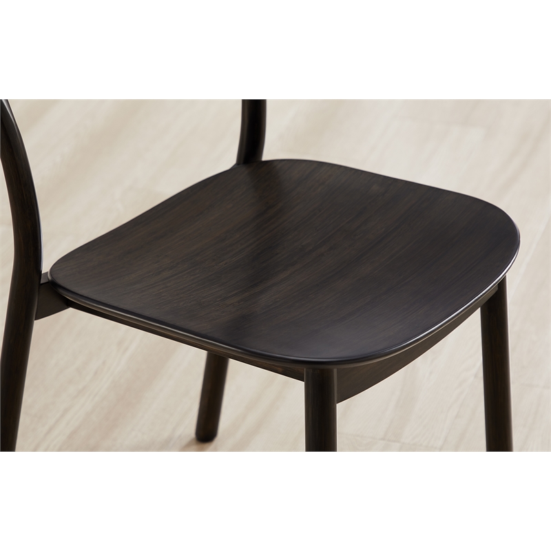 Bamax Layla Chair Bamboo seat in Charcoal