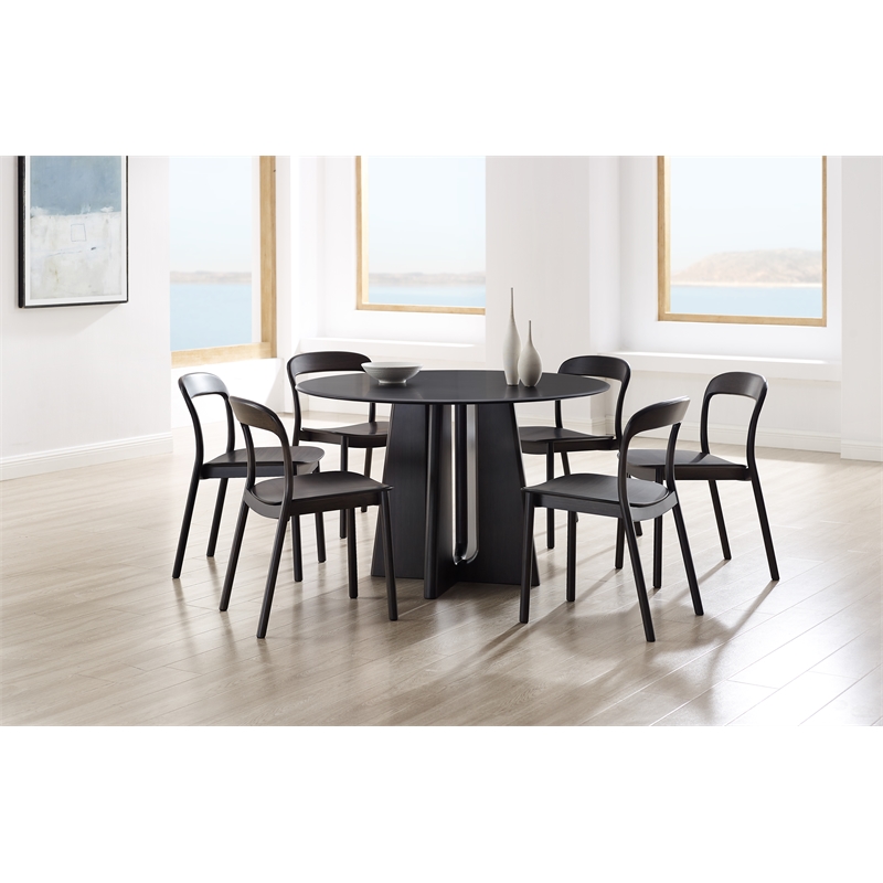 Bamax Layla Chair Bamboo seat in Charcoal