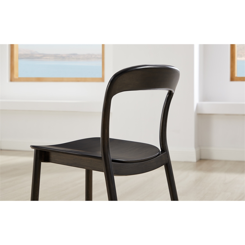 Bamax Layla Chair Bamboo seat in Charcoal
