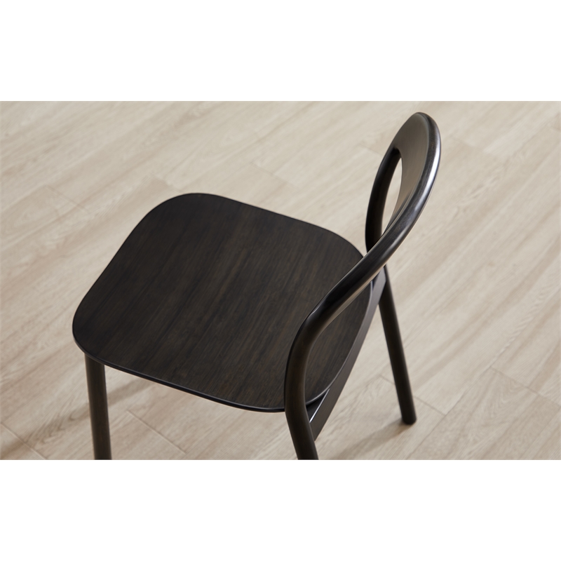 Bamax Layla Chair Bamboo seat in Charcoal