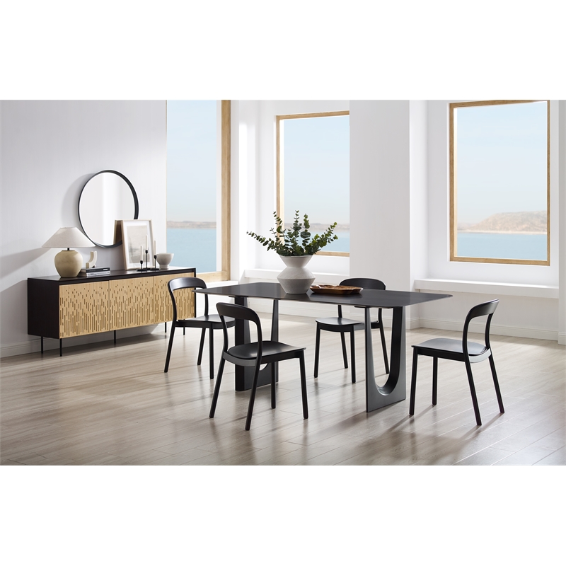 Bamax Layla Chair Bamboo seat in Charcoal