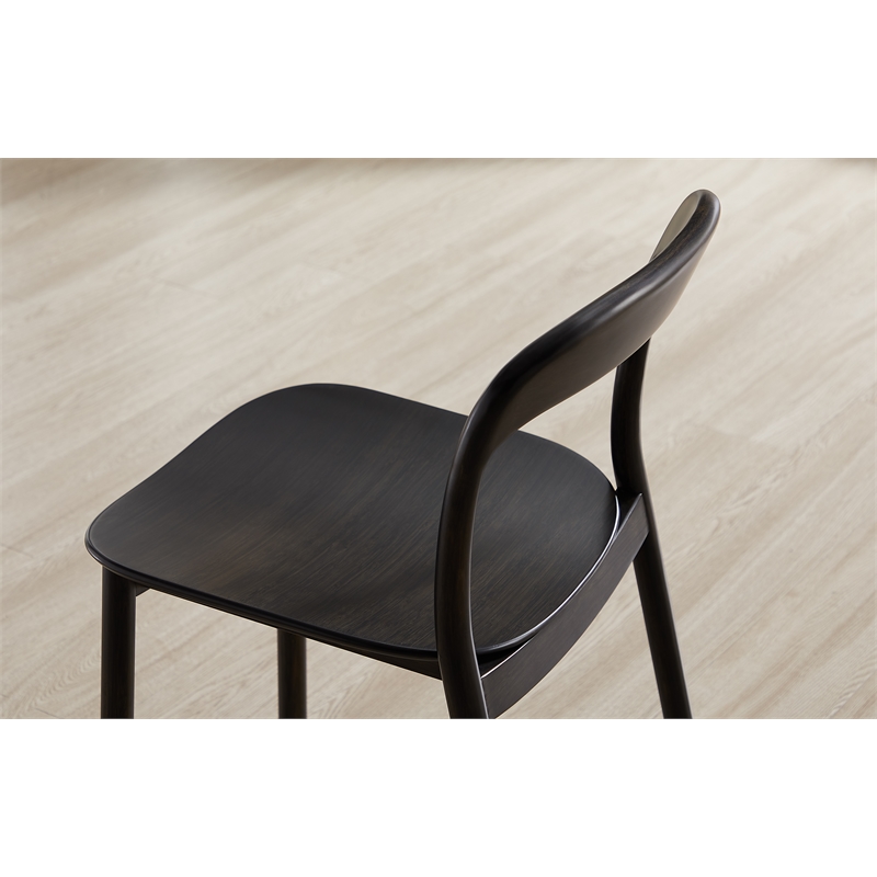 Bamax Layla Chair Bamboo seat in Charcoal