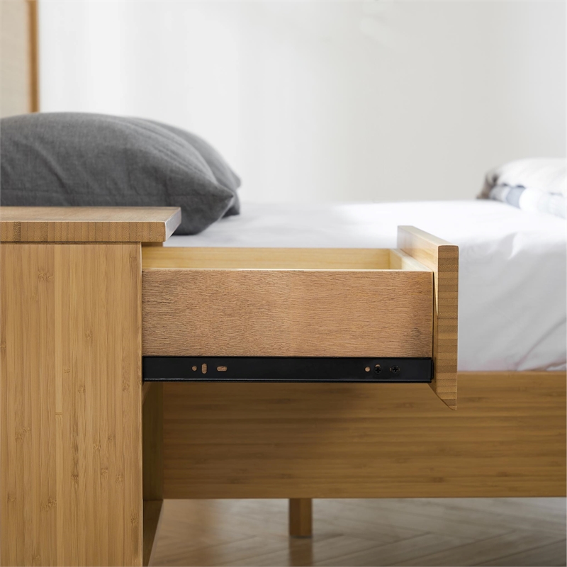 Bamax Ria Eastern King Platform Bed in Caramelized