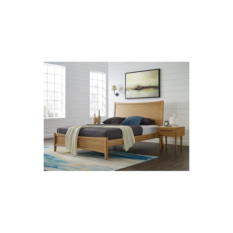 Bamax Willow Eastern King Platform Bed in Caramelized