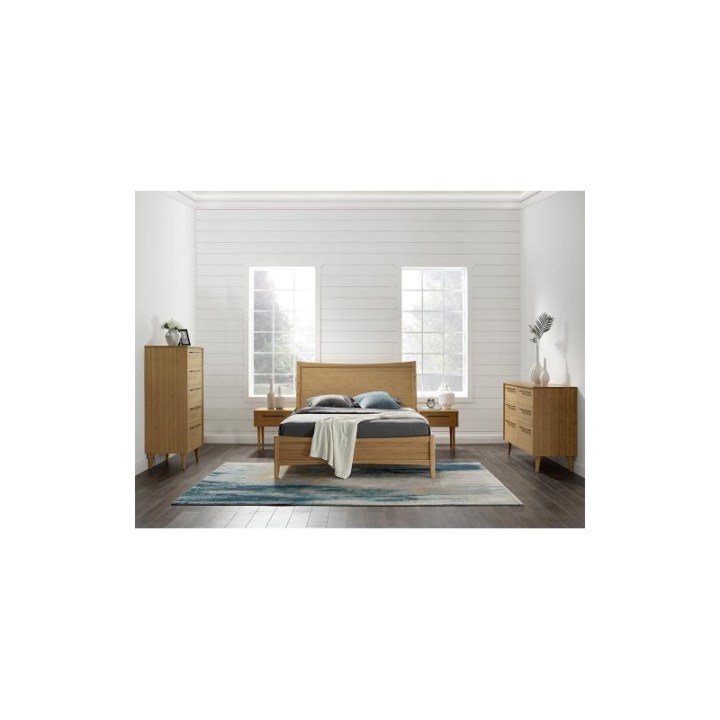 Bamax Willow Eastern King Platform Bed in Caramelized