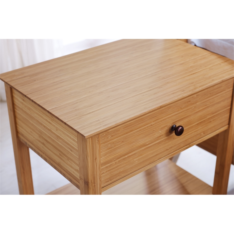 Bamax Willow 1 Drawer Nightstand in Caramelized