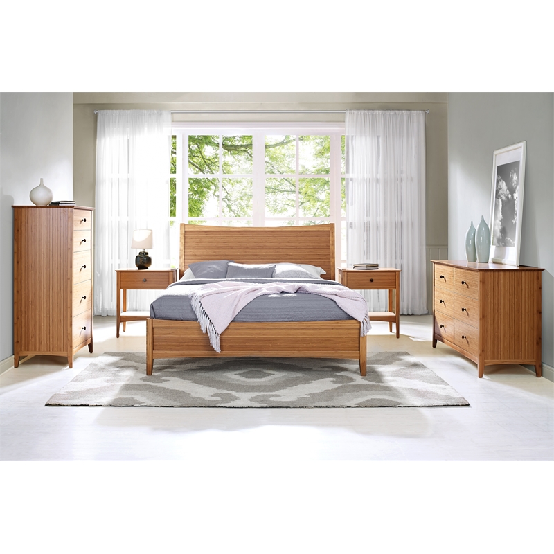 Bamax Willow 1 Drawer Nightstand in Caramelized