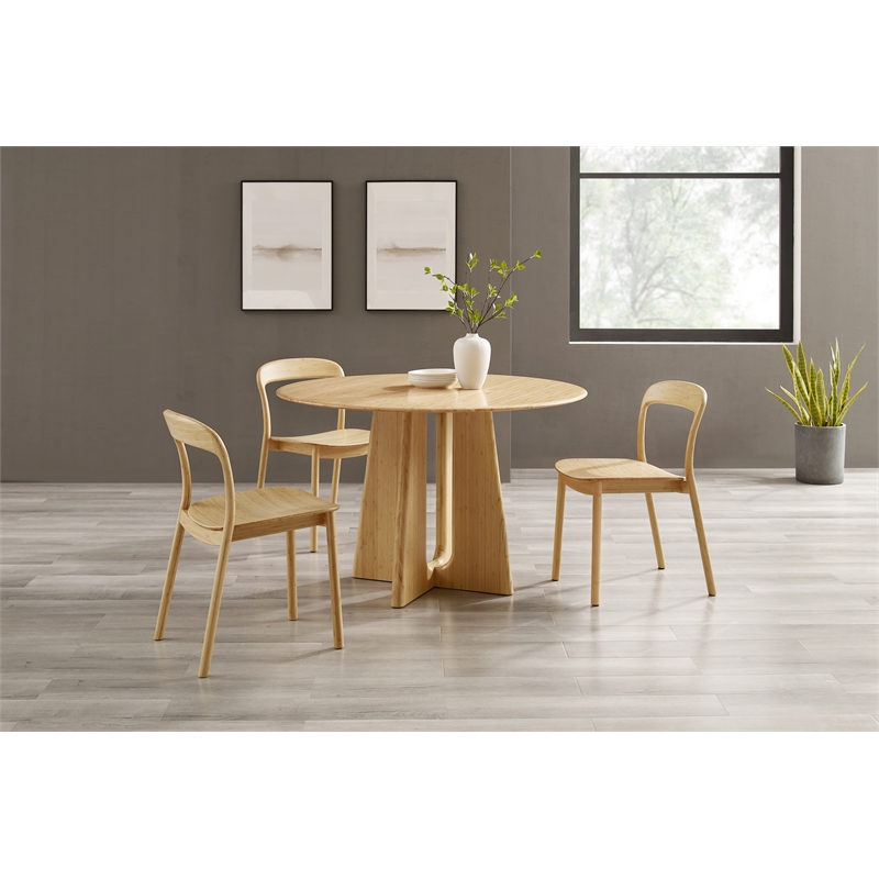Bamax Layla Chair Bamboo Seat in Sand (Set of 2)