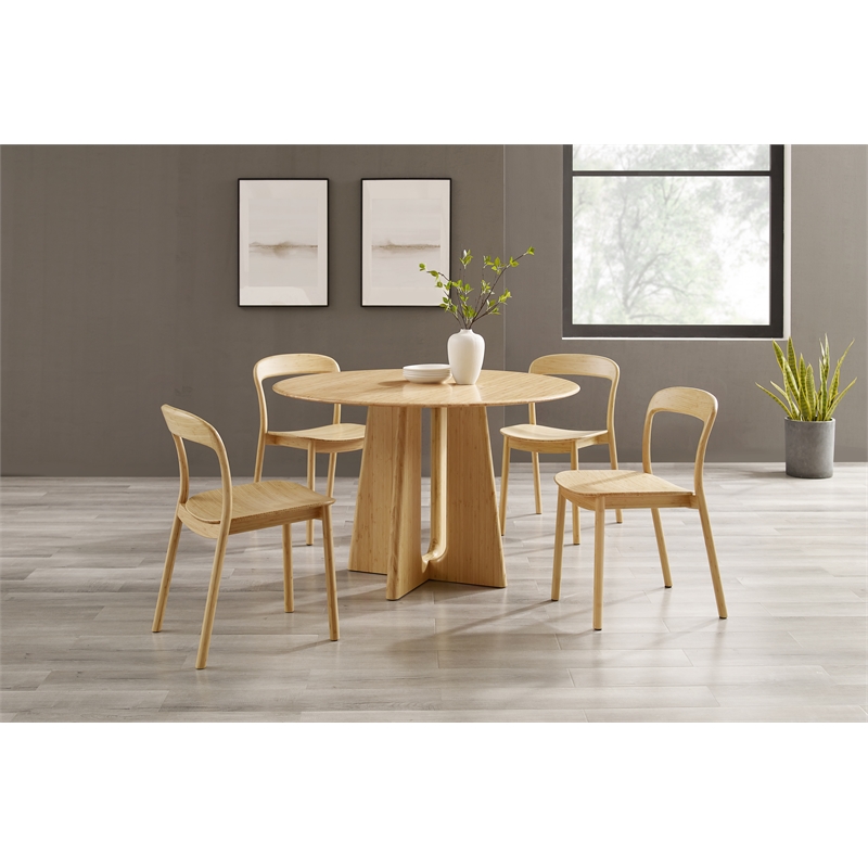 Bamax Layla Chair Bamboo Seat in Sand (Set of 2)